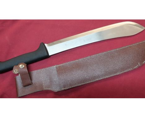 J Adams Ltd of Sheffield heavy bladed 13 inch machete and sheath 