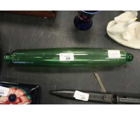 Green Glass Rolling Pin