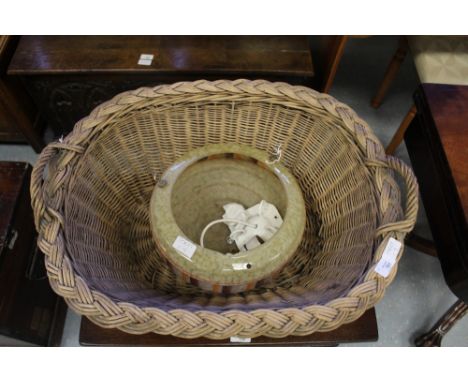 Basket &amp; Art Deco Light Shade