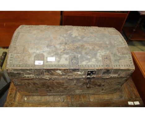 Pony skin covered trunk