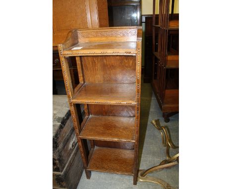 Oak 4 Tier Open Shelf A/F