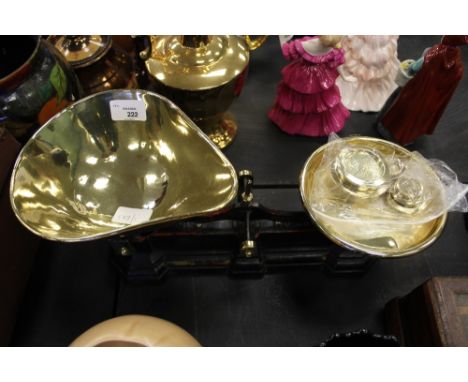 Cast and brass scales and weights