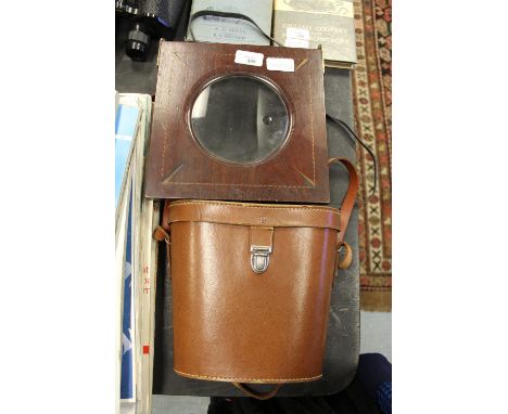 2 pairs of Field Glasses, 2 pairs of Binoculars, and a Plate Camera Front