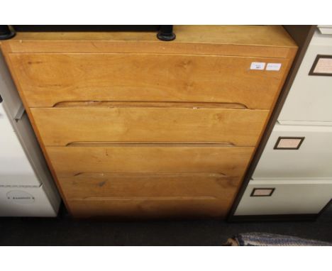 Laminate light wood chest of drawers and a similar filing cabinet