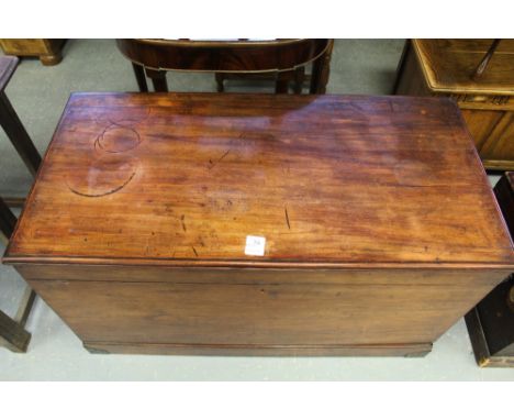 19th C Camphor Wood Trunk with Key