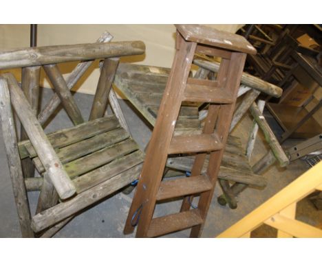 Garden seat &amp; Table &amp; Step ladder