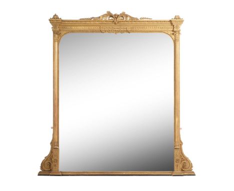 A Victorian giltwood and composition wall mirror, last quarter 19th century, in the manner of designs by Wyman, 159cm high, 1
