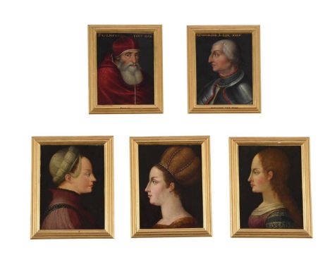 Italian School (19th century)A collection of five portraits after the Old Masters, including, amongst others: a portrait of P