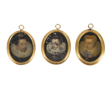 After François QuesnelHenri III of Poland and FranceOil on metal, ovalEngraved with armorial to reverse6cm (2¼ in.) highToget