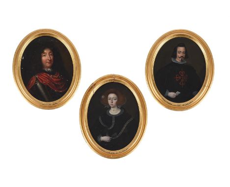 Italian School (17th century)Grand Duke Ferdinando II (1610-1670) wearing black doublet with red cross, white collar and cuff