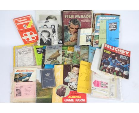 Paper Ephemera, A box containing an interesting mixture of items to include New testament 1901 for Queen Victoria death, 1960