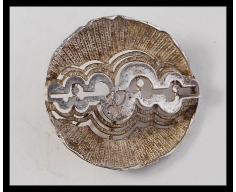 A Scandanavian style Sterling Silver brooch, stamped to the rear STERLING SILVER K & L please see images
