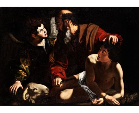 Bartolomeo Cavarozzi, 1590 – 1625, Schüler Caravaggios, zug.DIE OPFERUNG DES ISAAKÖl auf Leinwand.111 x 168 cm.Die Darstellun