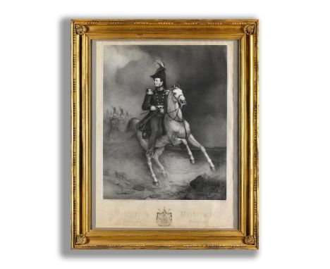 Deutscher Künstler des 19. JahrhundertsPORTRAIT FRIEDRICH WILHELM IV (1795-1861)Blattmaße: ca. 79,5 x 57 cm.Mittig unten mit 
