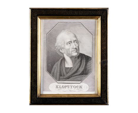 Künstler des 19. JahrhundertsPORTRAIT VON FRIEDRICH GOTTLIEB KLOPSTOCK (1724-1803)Grafik.Blattmaß: 23 x 17 cm.Hinter Glas, in