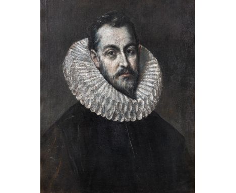 Domenikos Theotokopoulos, auch genannt "El Greco", 1541 Candia, Kreta – 1614 Toledo, zug.PORTRAIT EINES MANNES MIT HALSKRAUSE