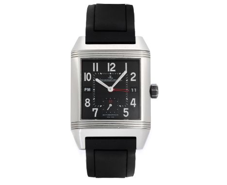 Große Jaeger-LeCoultre Reverso Squadra HometimeDurchmesser: 35 x 50 mm.Stahl.Referenz 230.8.77. Ca. 2008.Große Jaeger-LeCoult