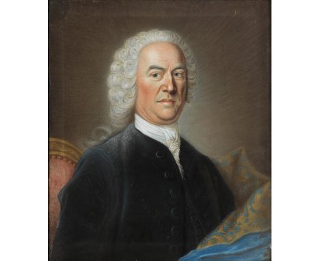 Französischer Künstler des letzten Viertels des 18. JahrhundertsPORTRAIT EINES MANNES MIT ALLONGEPERÜCKEPastell auf Papier.Si