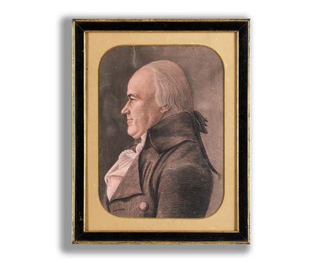 Französischer Maler der zweiten Hälfte des 18. JahrhundertsPORTRAIT EINES MANNESPastell auf Papier.Sichtmaß: 40 x 29,5 cm.Im 