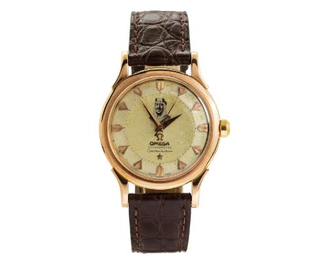 Rotgoldene OMEGA Constellation mit Konterfei von Ibn Saud auf dem ZifferblattDurchmesser: 35 mm.Rotgold.1956.Extrem seltene O