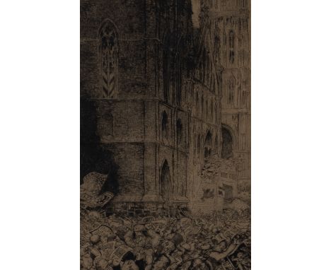 Jules DE BRUYCKER (1870-1945), etching Kerwinkel under the dragon (1932), signed and numbered 79/122Jules DE BRUYCKER (1870-1