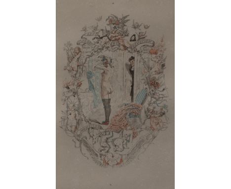 Félicien ROPS (1833-1898), etching dry needle ‘Les exercices de dévotion de M.Henry Roch’Félicien ROPS (1833-1898), ets droge