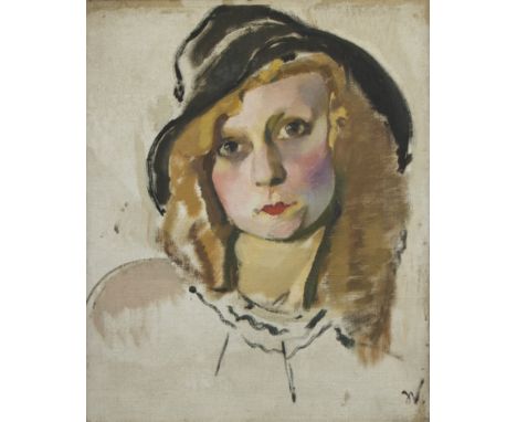 Jean VANDEN EECKHOUDT (1875-1946), oil on canvas Girl's portrait, signedJean VANDEN EECKHOUDT (1875-1946), olie op doek Meisj