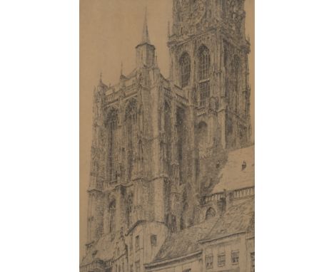 Jules DE BRUYCKER (1870-1945), etching Cathédrale D'Anvers, signed and numbered 25/40Jules DE BRUYCKER (1870-1945), ets Cathé