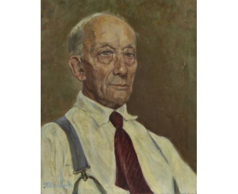 oil on canvas Gentleman's portrait, signed F Masereelolie op doek Herenportret, getekend F Masereel56.5 x 46.5 cm