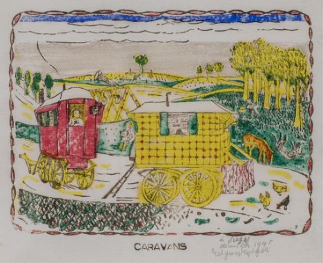 Edgard TYTGAT (1879-1957), colour lithograph Caravans (1945), signed in pencilEdgard TYTGAT (1879-1957), kleurenlithografie C