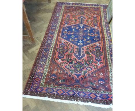 Red / blue ground persian carpet. Condition report: see terms and conditions