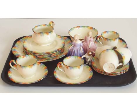 Grindley Art Deco tea set, Royal Doulton, Rose and Marie also a kitten Condition report: see terms and conditions