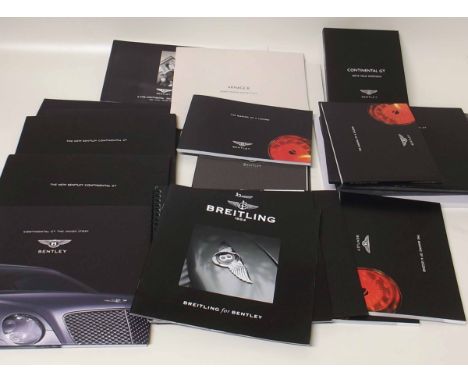 Box of Bentley publicity and marketing brochures, Bentley the Making of a Legend (4 copies), The New Bentley Continental GT (