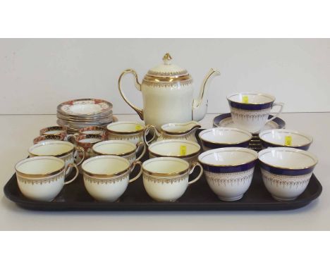 Collingwood coffee service, five Royal Worcester Regency cups and saucers, four Sutherland coffee cans and saucers together w
