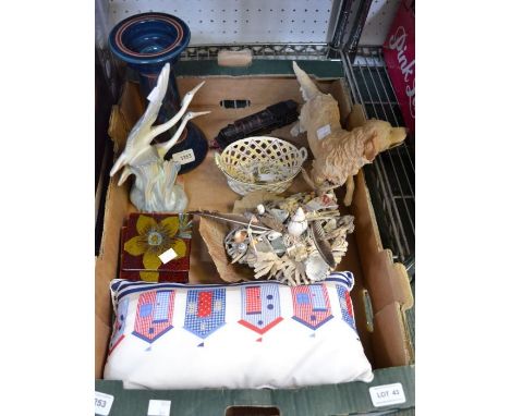 A selection of domestic items to include a Hornby model Steam Engine