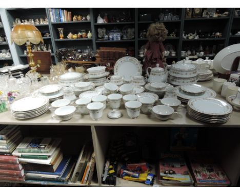 A large part tea and dinner service by Noritake in the Selina design