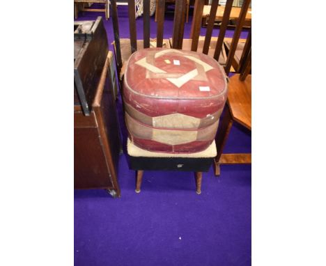 A traditional footstool and pouffe