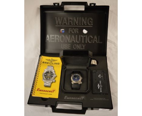 Breitling Emergency Titanium Wristwatch with carry case, information booklet etc
