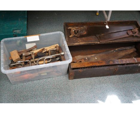 vintage toolbox, vintage tools & vintage hand working tools