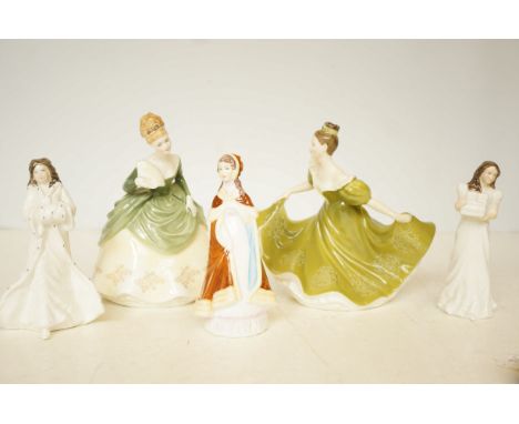 Royal Doulton HN2312 Soiree & HN2329 Lyne (A.F) together with 2 smaller Royal Doulton & Royal Worcester 