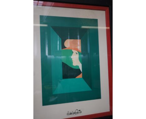 AMELETO DALLA COSTA framed coloured print on paper 
