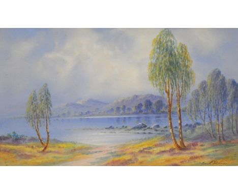 Collection of pictures and prints, including pair of watercolour landscapes by Frank Holme, 24 x 36cm; limited edition print 
