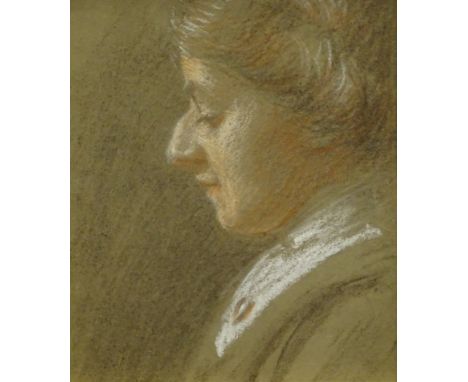 19thC British School. Portrait of a lady, pastel 22.5cm x 17.5cm.