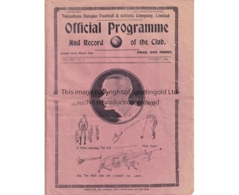 TOTTENHAM - NORWICH 1938    Tottenham home programme v Norwich, 1/10/1938, slight fold.  Generally good