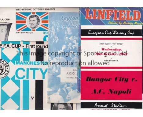 ENGLISH - EUROPE   Circa 55 programmes with English teams at home to foreign opposition both competitive and friendlies. Incl