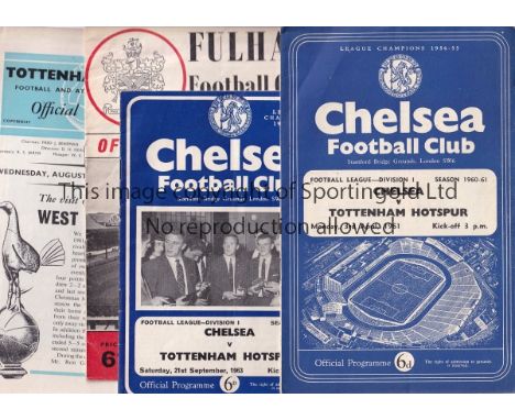 SPURS   Fifty Tottenham Hotspur home programmes almost exclusively from the early 1960's plus 3 aways v Chelsea 1960/61, Chel