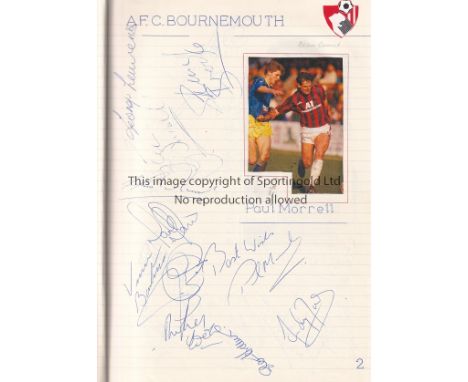 FOOTBALL AUTOGRAPHS 1991/2      A large hardback lined book filled with autographs. Over 1740 signatures including AFC Bourne