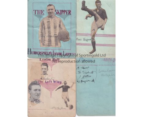 ARSENAL /  TOTTENHAM HOTPSUR AUTOGRAPHS 1928/9     A selection of 5 pages including 10 Arsenal players ,  John, Hapgood, Hulm