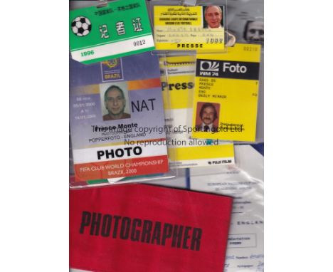 PRESS PHOTOGRAPHER PASSES     Seventeen passes including 1980 ECWC Final Arsenal v Valencia, 1984 European Cup Final, Liverpo