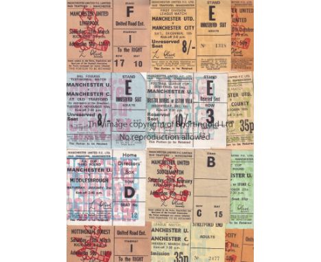 MANCHESTER UTD TICKETS 18 x  Manchester United tickets, 70/71 v Liverpool, Man City, Man City (Foulkes Testimonial), Aston Vi